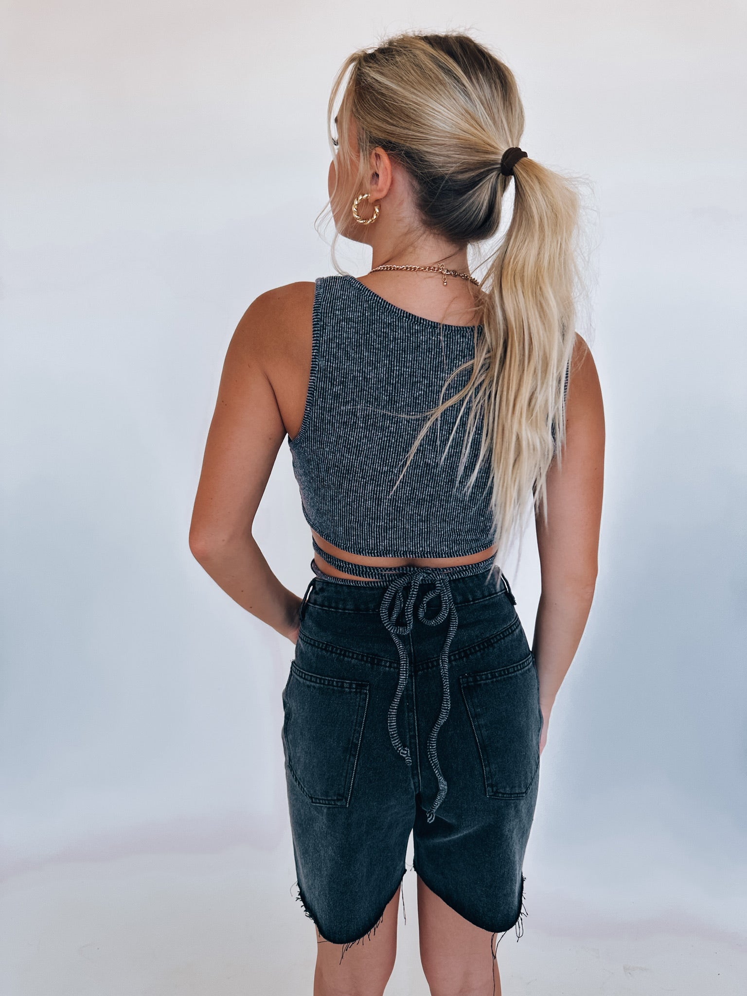 SALE :Ember Black Denim Shorts