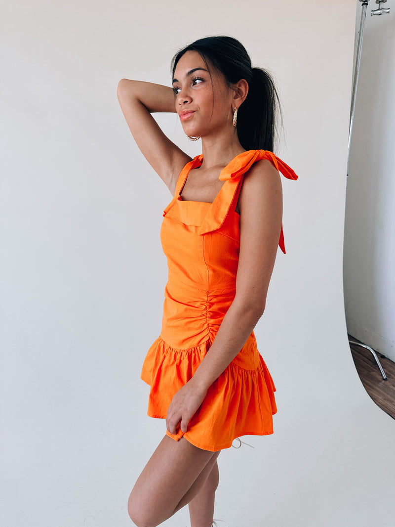 Tangerine Mini Dress – Madida Clothing