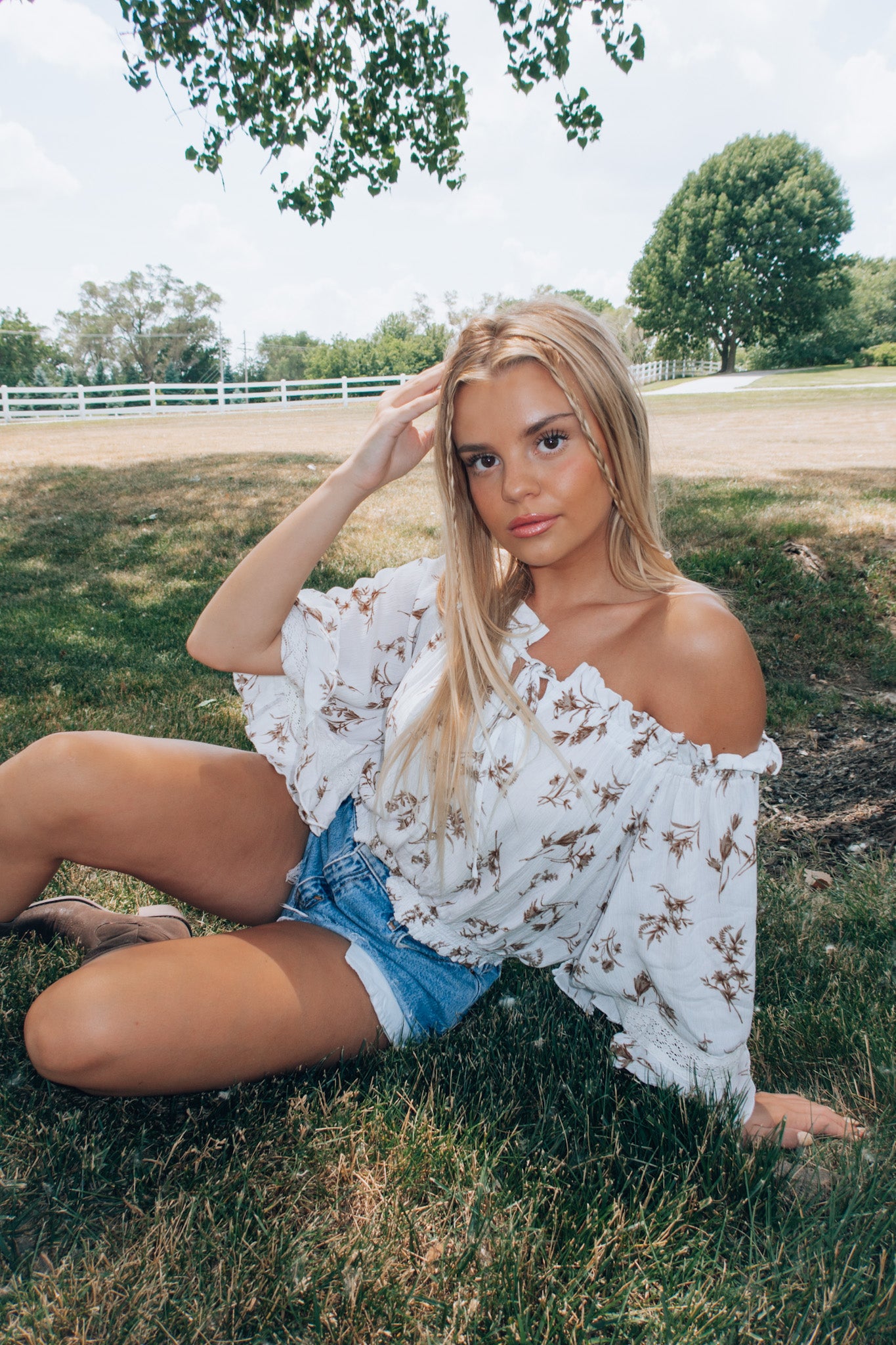 Celeste Floral Off The Shoulder Top