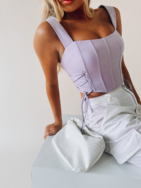 トップス LAVANDA Soccer check bustier tops Amazon.com: WUFCIYBO Lace Corset Top Bustier Tops for Women