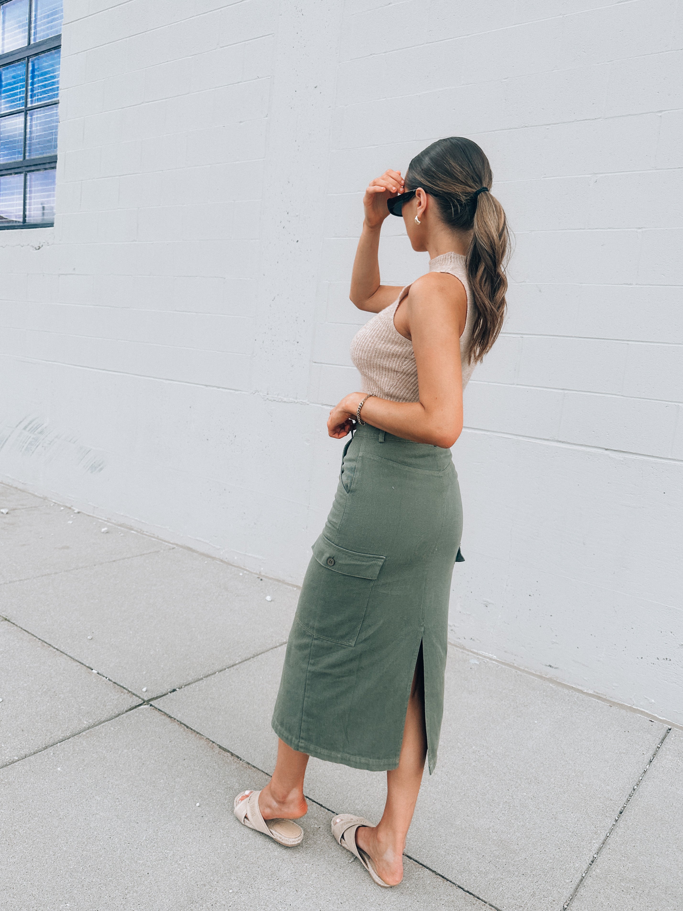 Vickie Cargo Midi Skirt