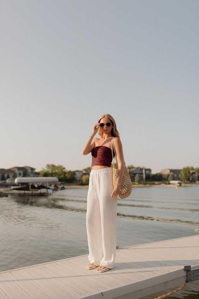 Sailor Striped Tube Top