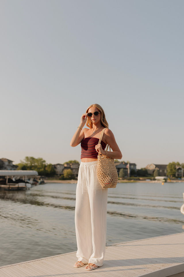 Sailor Striped Tube Top
