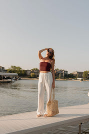 Sailor Striped Tube Top