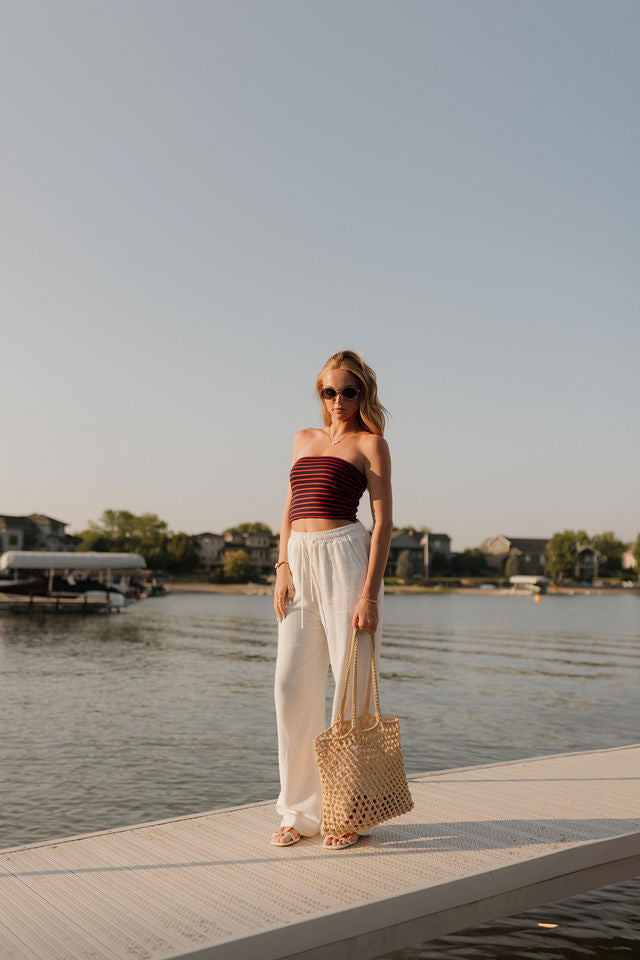 Sailor Striped Tube Top