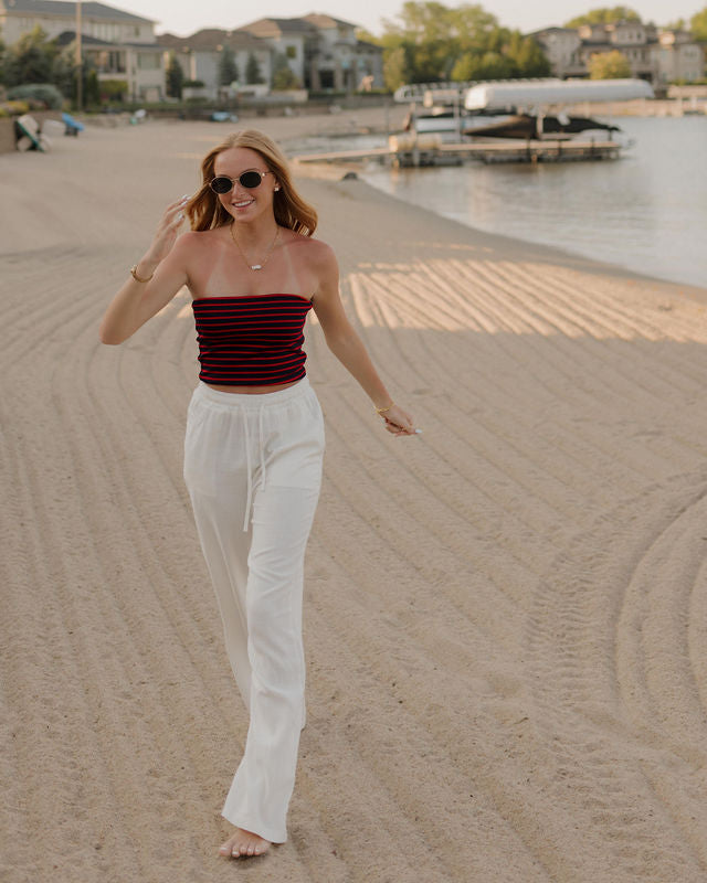 Sailor Striped Tube Top