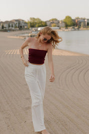 Sailor Striped Tube Top