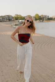 Sailor Striped Tube Top