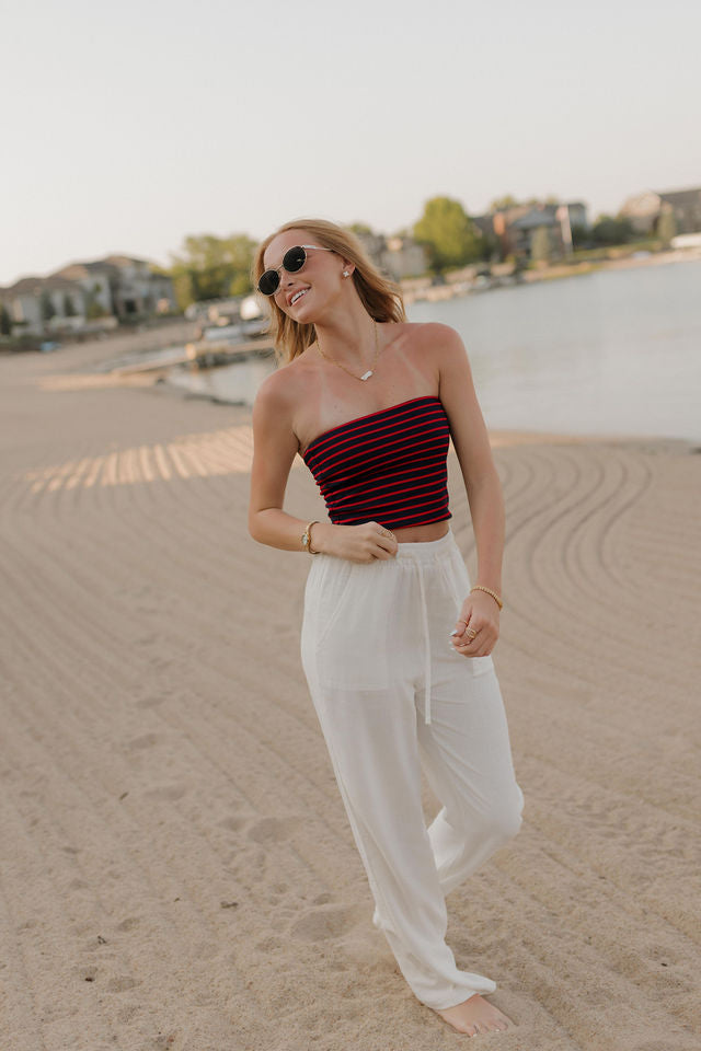 Sailor Striped Tube Top