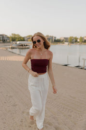 Sailor Striped Tube Top