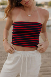Sailor Striped Tube Top