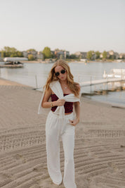 Sailor Striped Tube Top
