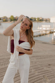 Sailor Striped Tube Top