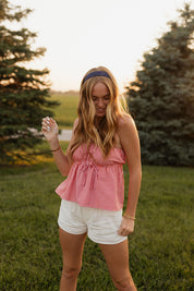 Layla Cherry Checkered Top