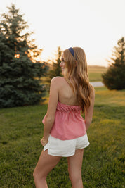 Layla Cherry Checkered Top