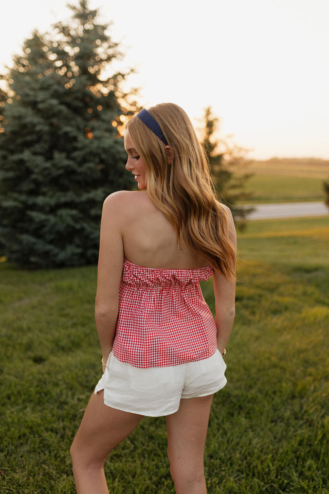 Layla Cherry Checkered Top