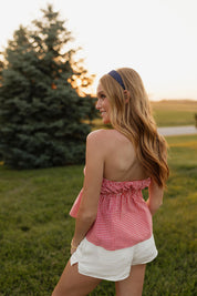 Layla Cherry Checkered Top