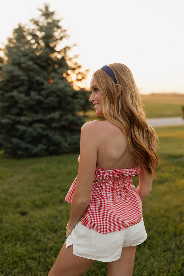 Layla Cherry Checkered Top