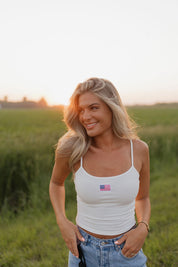 Haven Ribbed American Flag Tank