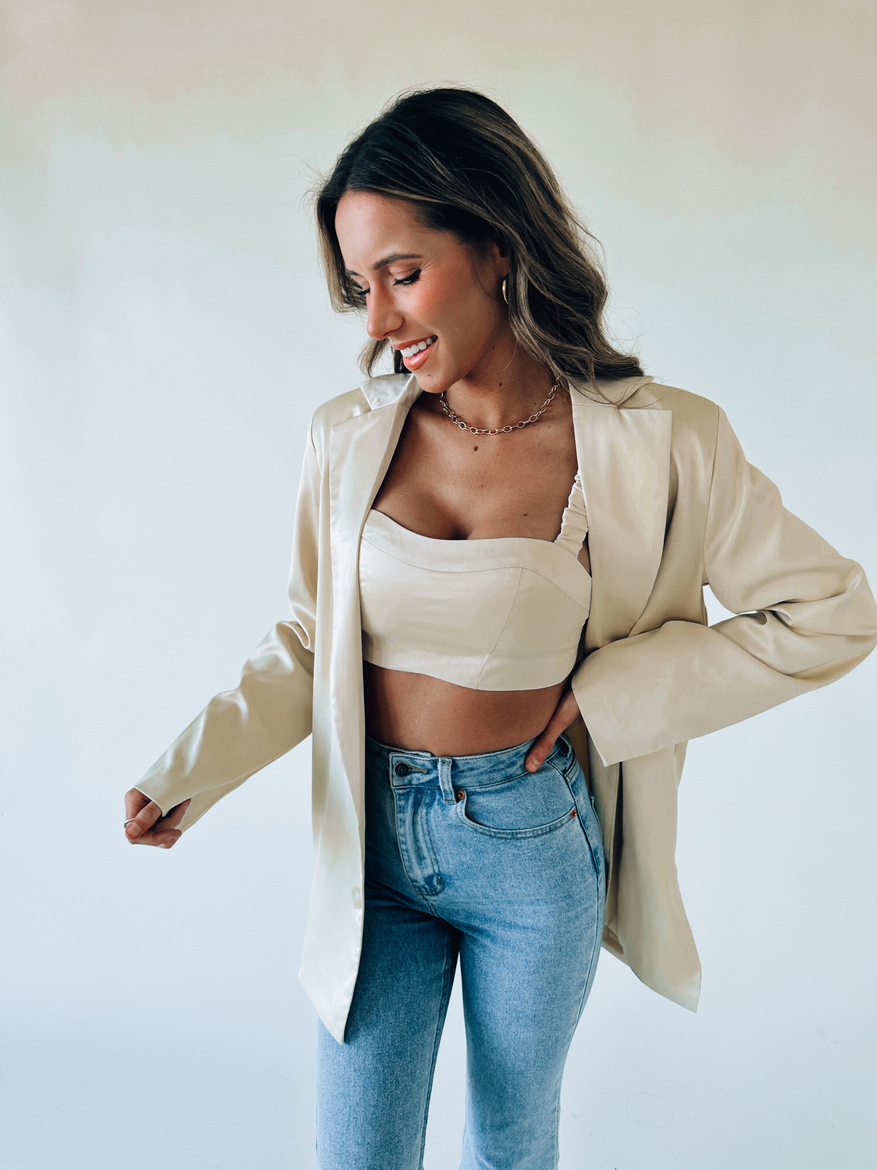 Alessandra Blazer Set In Cream