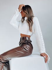 Adley Crop Turtleneck Sweater