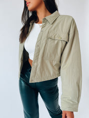 Paxton Sage Cropped Jacket