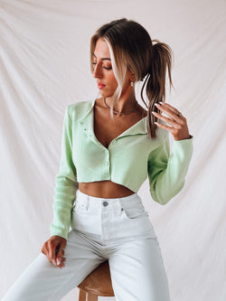 Sacha Button Down Long Sleeve in Green