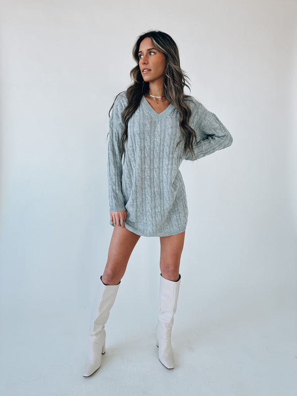 Shannon Grey Sweater Dress