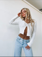 Caroline Woven Knitted Top