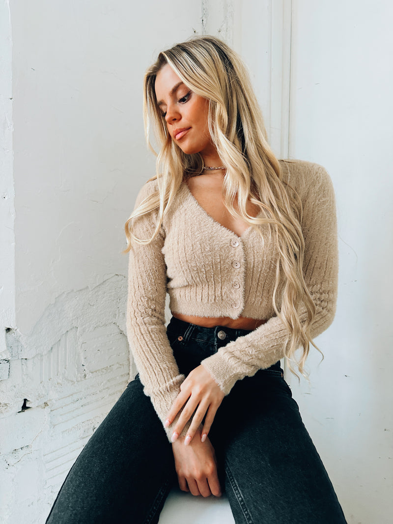 Cara Texturized Cropped Sweater