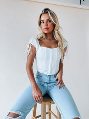 Gwen Short Sleeved Corset Top