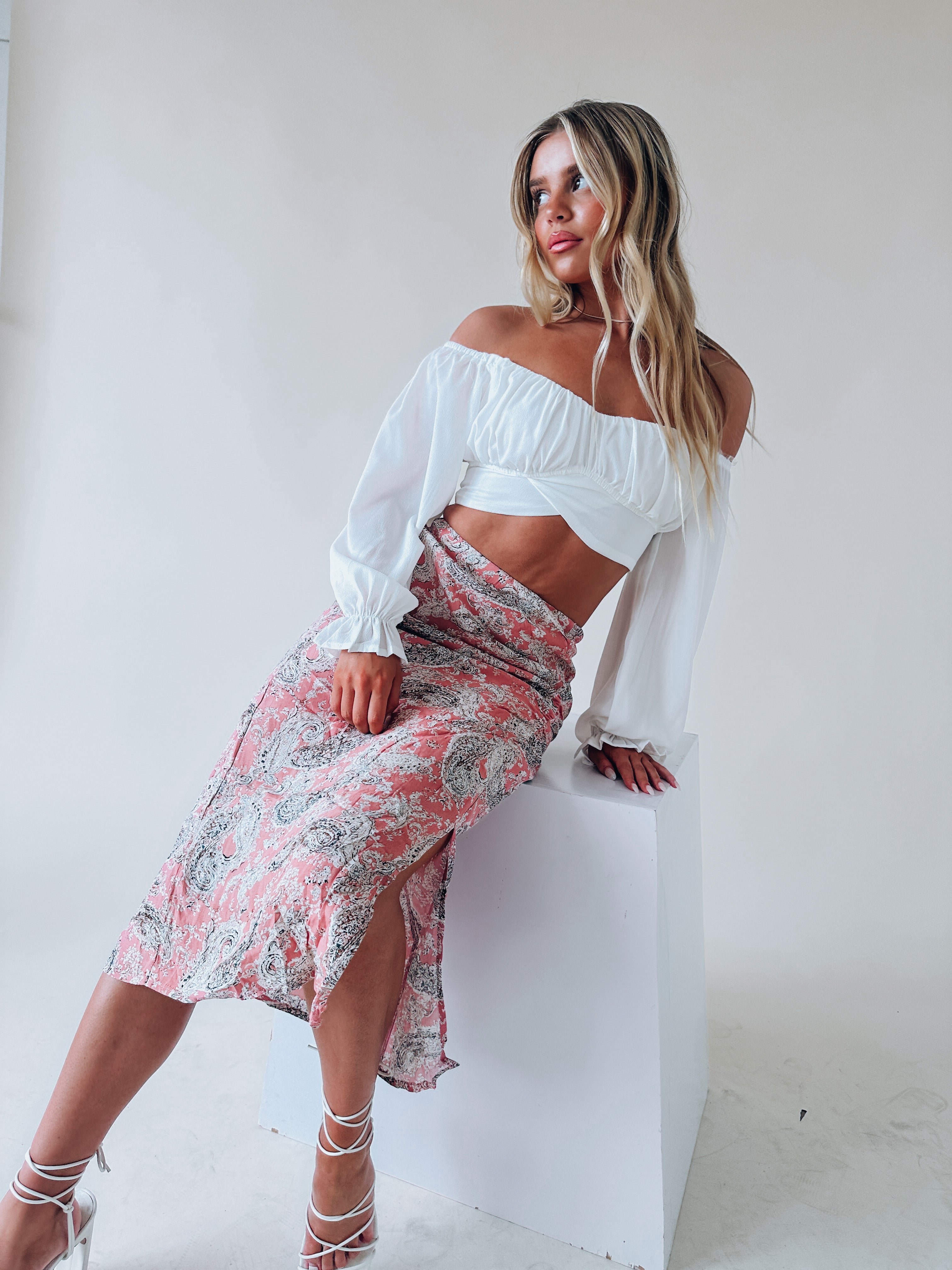 Melina Off The Shoulder Crop Top