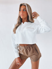 SALE : Natural Cropped Crewneck