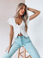 SALE :On The Dot Tie Top