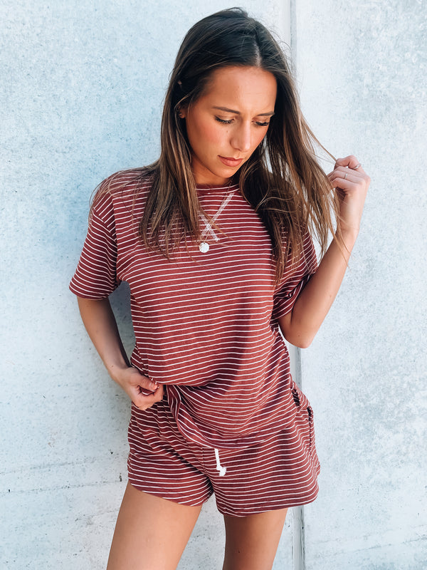SALE: Red Striped Lounge Set