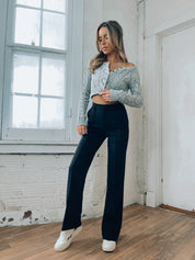 Seam Front Wide Legged Pant