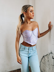 SALE :Kinslee Floral Bustier