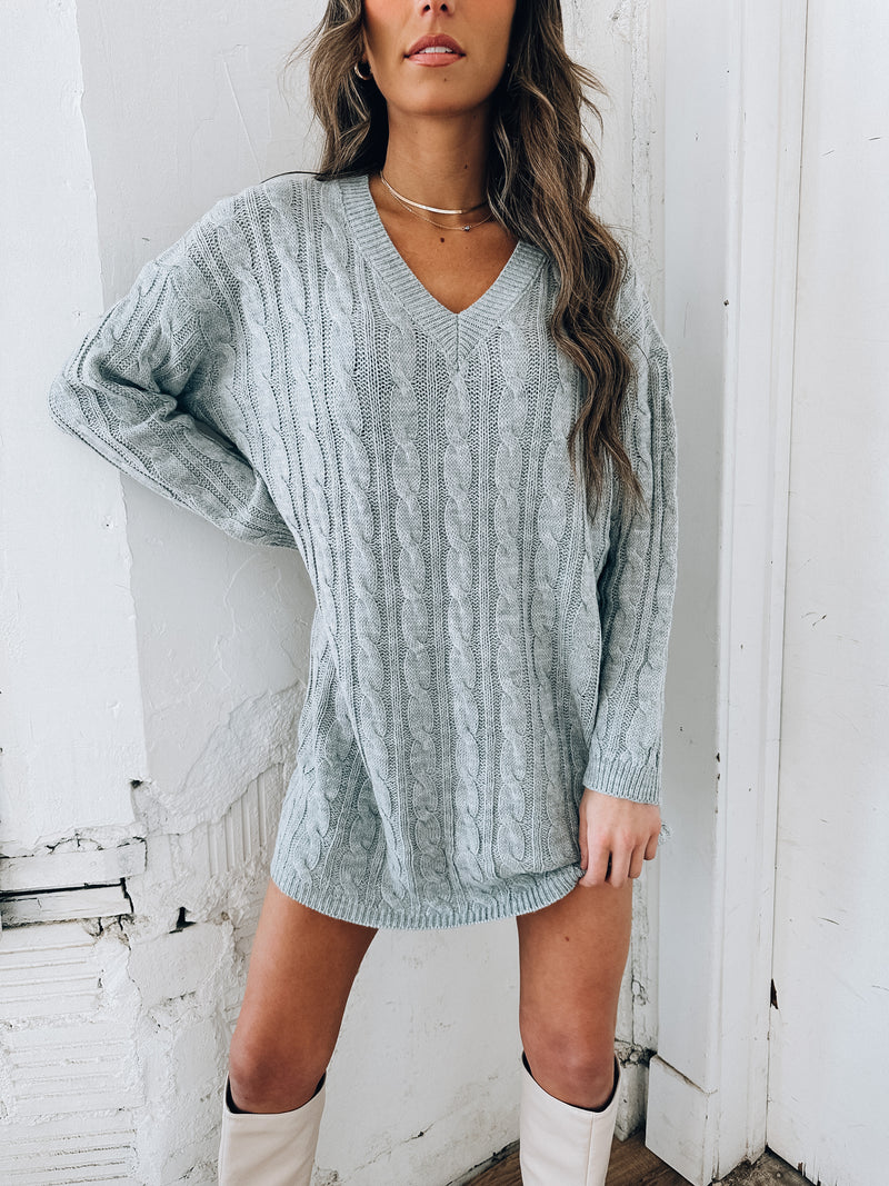 Shannon Grey Sweater Dress