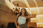 Velvet Quilted Bustier Top