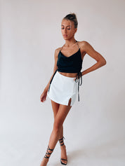 Aliza Gold Chain Halter Crop Top
