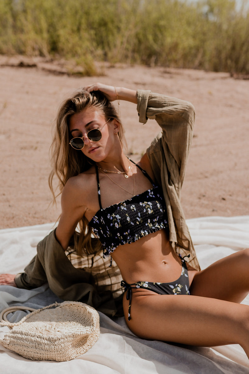 SALE :Olive Walk The Beach Button Up