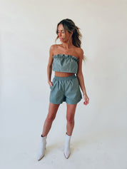 Alessia Leather Short Set