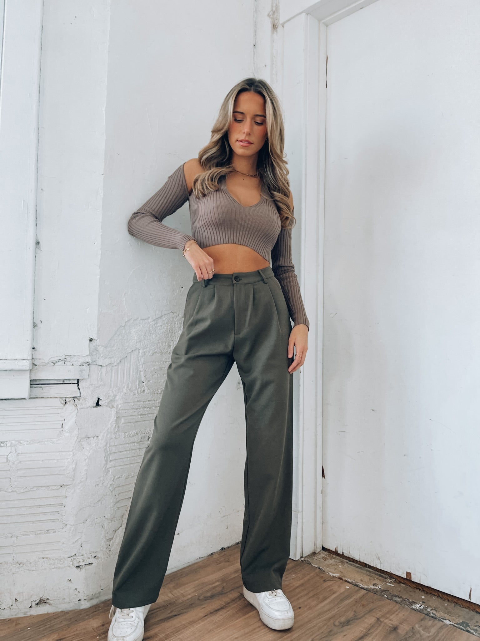 Colbi Cut Out Knit Top