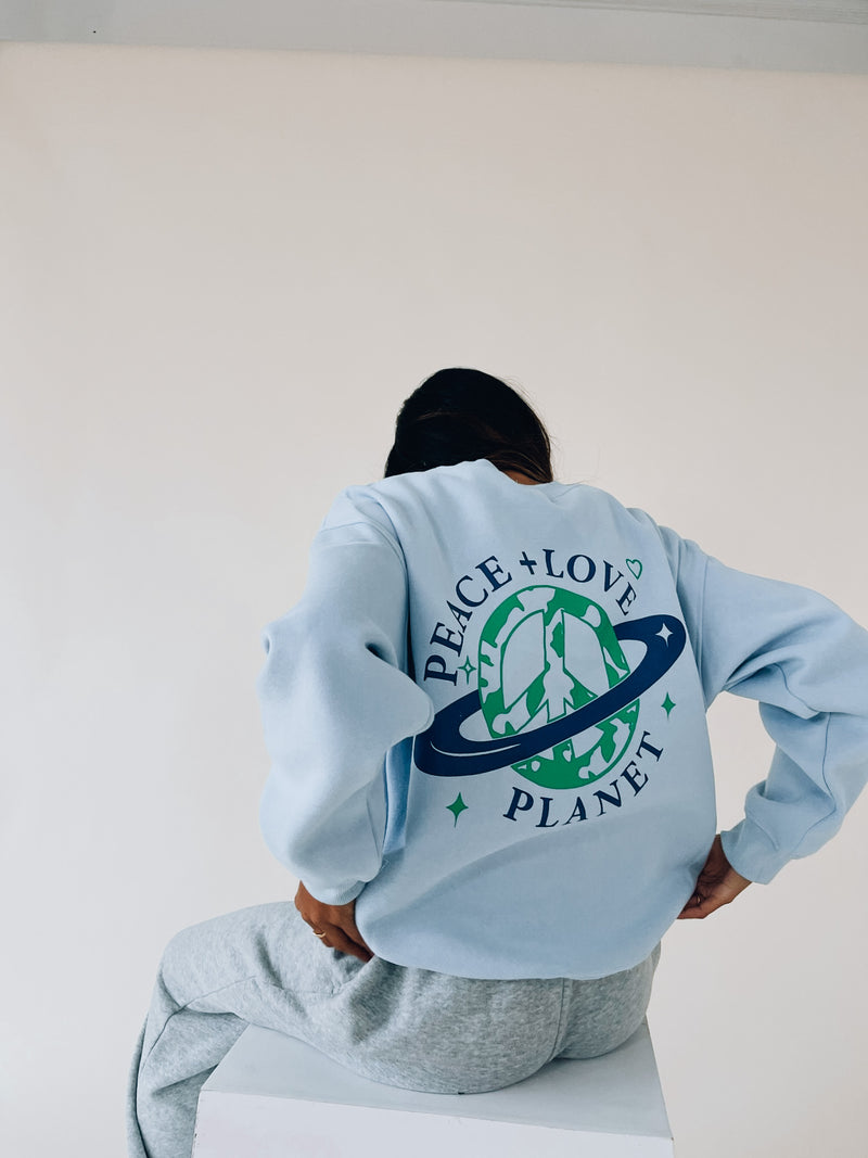 Planet Peace and Love Crewneck