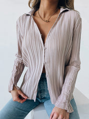 Cadence Semi Sheer Button Down Top
