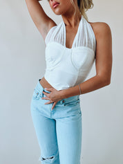 Tenlee Mesh Halter Crop