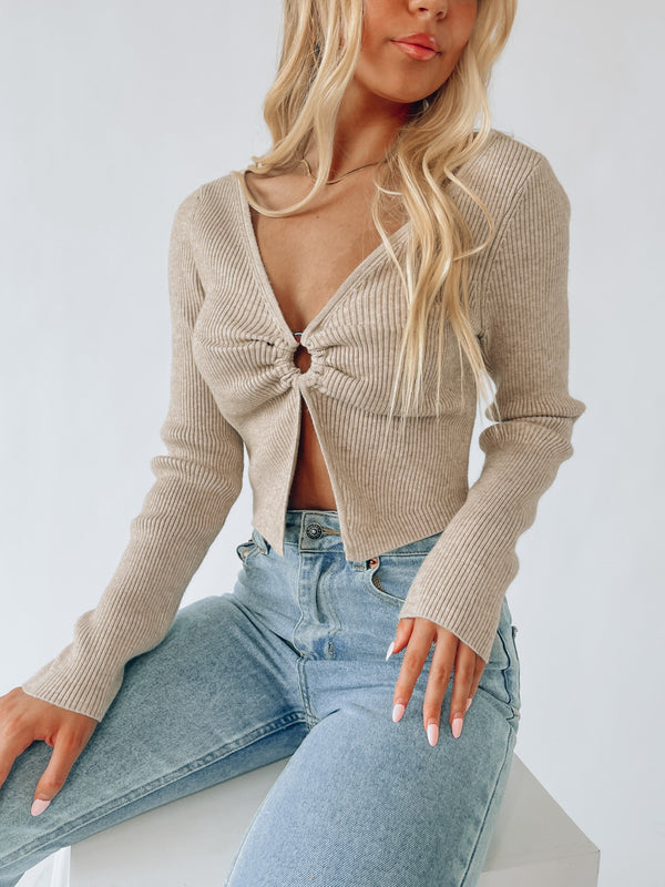 Tiegan Cropped Ribbed Sweater