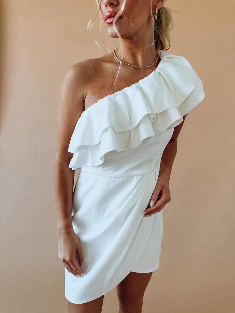 RESTOCKED :Hannah Ruffle – Dress Mini Shoulder One Clothing Madida