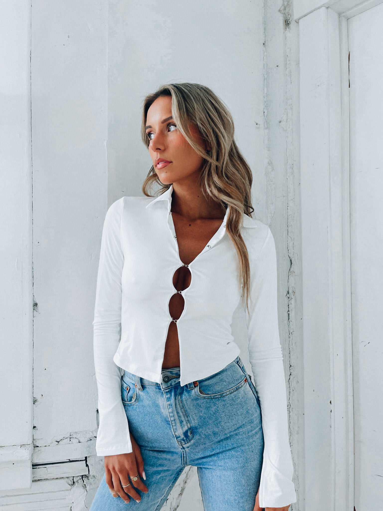 Remy Long Sleeve Collared Top