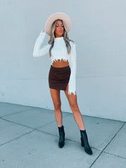 Branson Mini Skirt In Brown